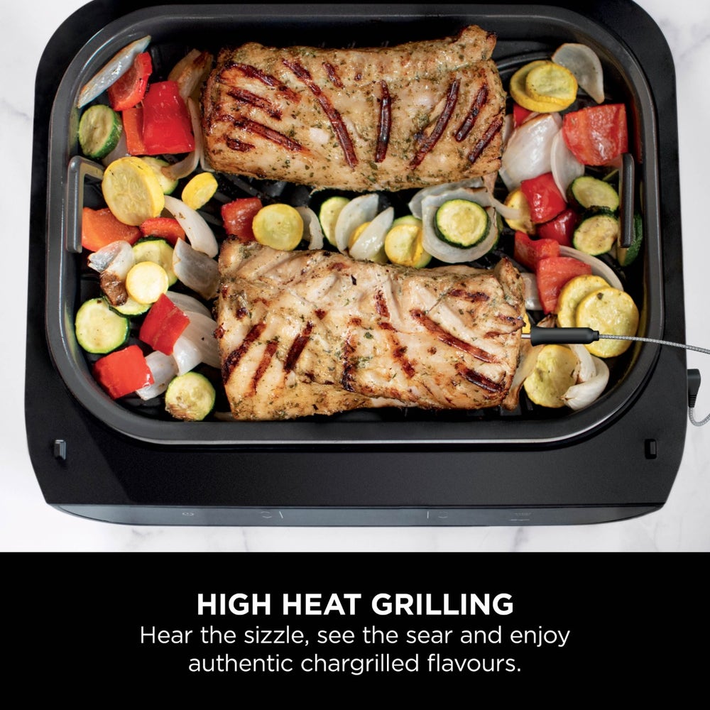 Ninja Foodi MAX 6-in-1 Health Grill & Air Fryer DG551ME - Grey