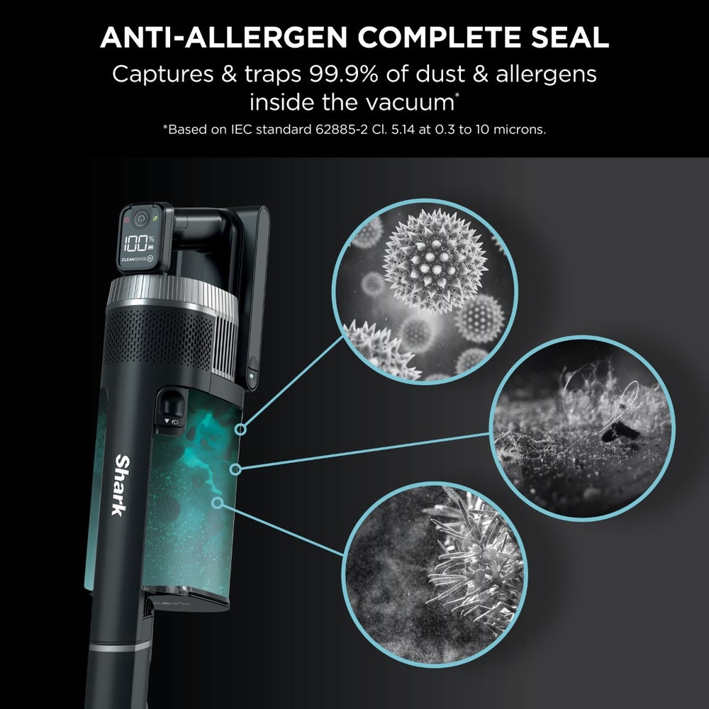 Shark Stratos Pet Pro Cordless Vacuum IZ420MET 2x Battery - Charcoal