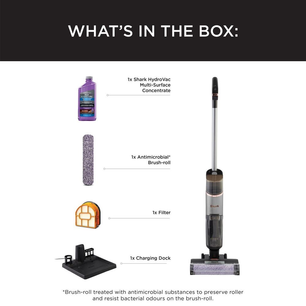 Shark HydroVac Cordless Hard Floor Cleaner WD210ME - Charcoal Grey