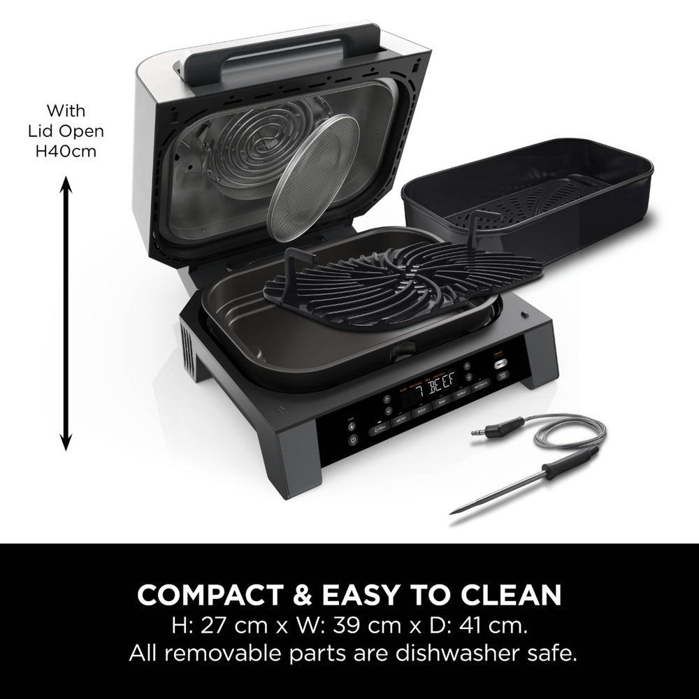 Ninja Foodi MAX 6-in-1 Health Grill & Air Fryer DG551ME - Grey