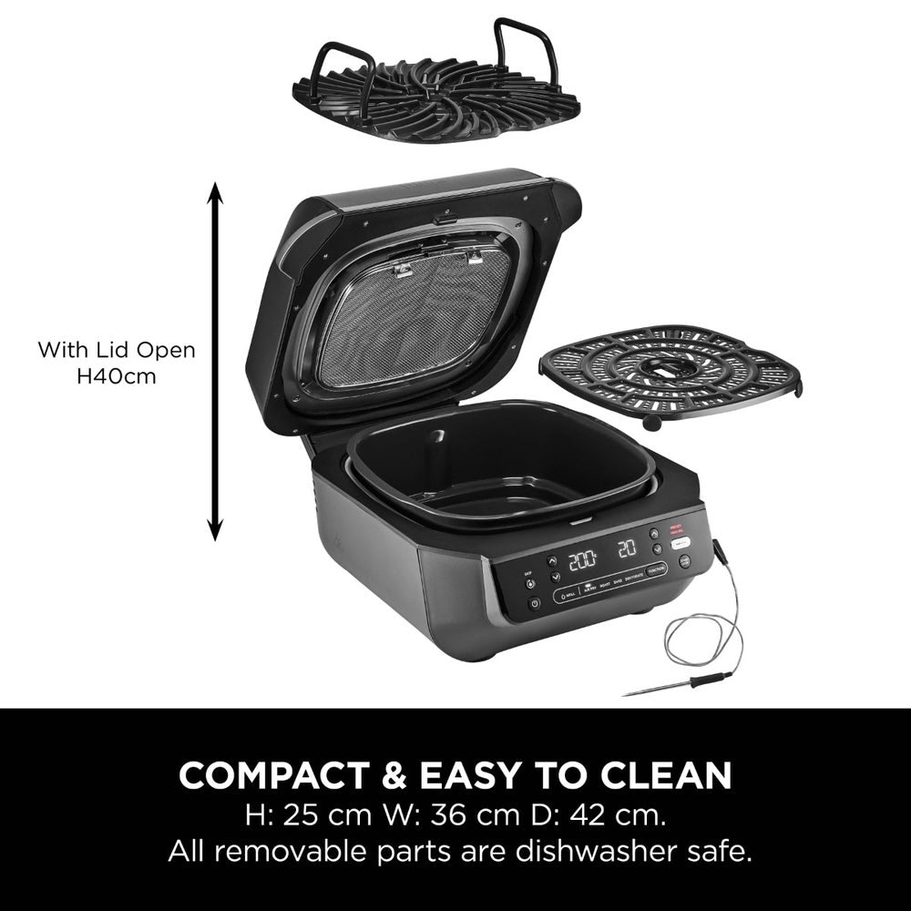Ninja Foodi 5-in-1 Health Grill & Air Fryer EG351ME - Black