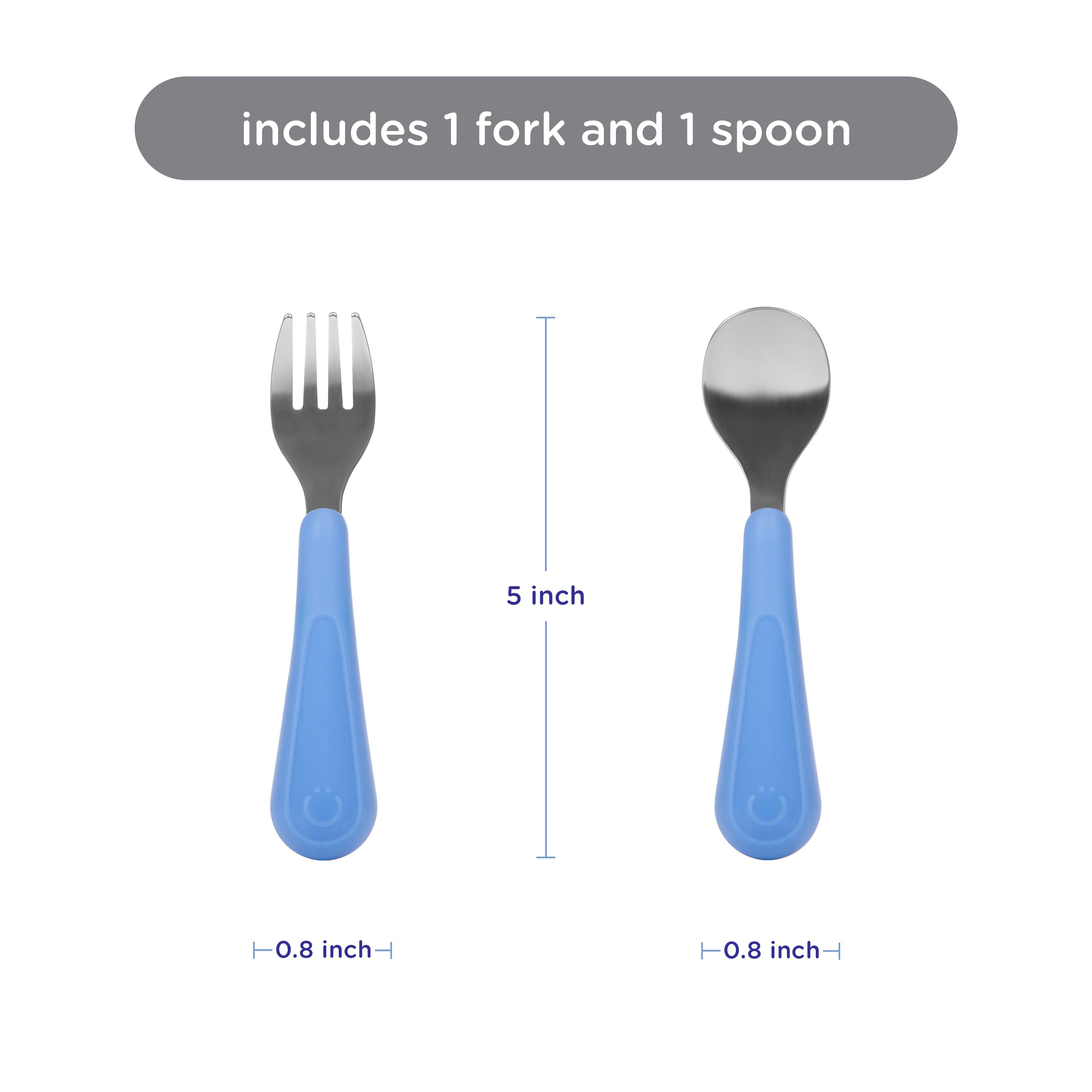 Ubbi Stainless Steel Utensil Set 2-Pack - Polaris