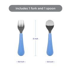 Ubbi Stainless Steel Utensil Set 2-Pack - Polaris