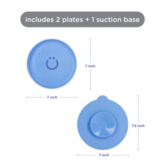 Ubbi 2-Plate Set with Suction Base - Polaris