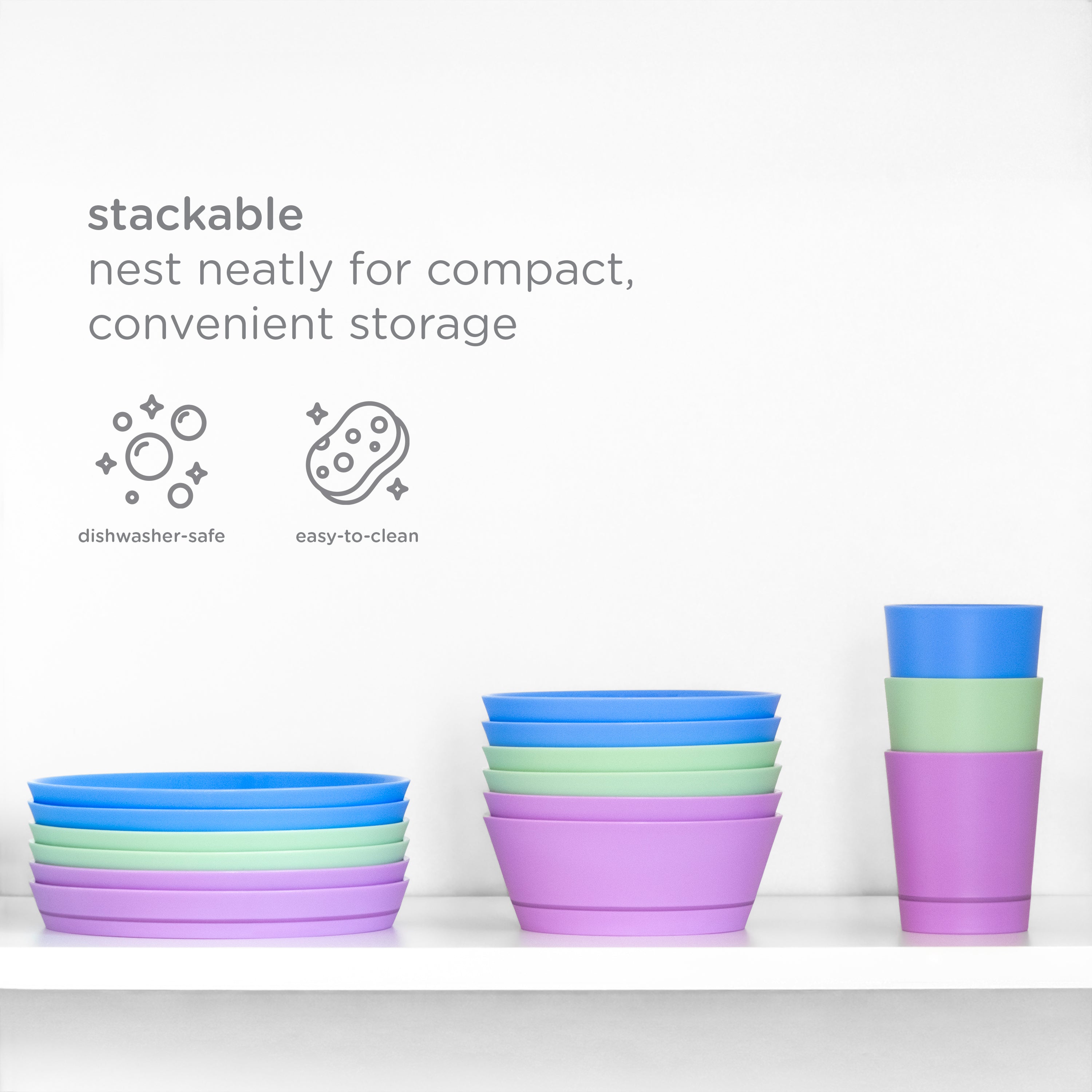 Ubbi 2-Plate Set with Suction Base - Polaris