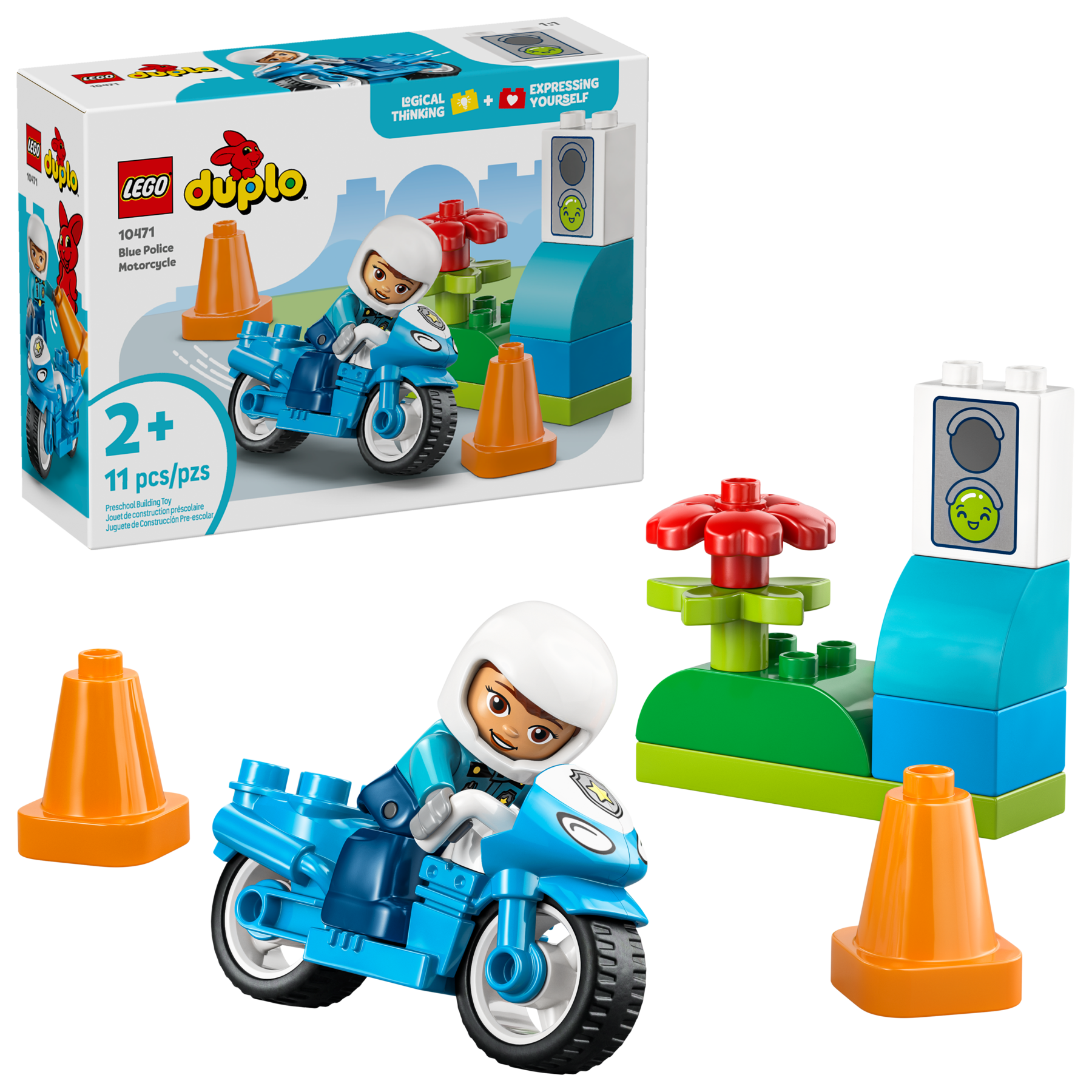 Blue Police Motorcycle