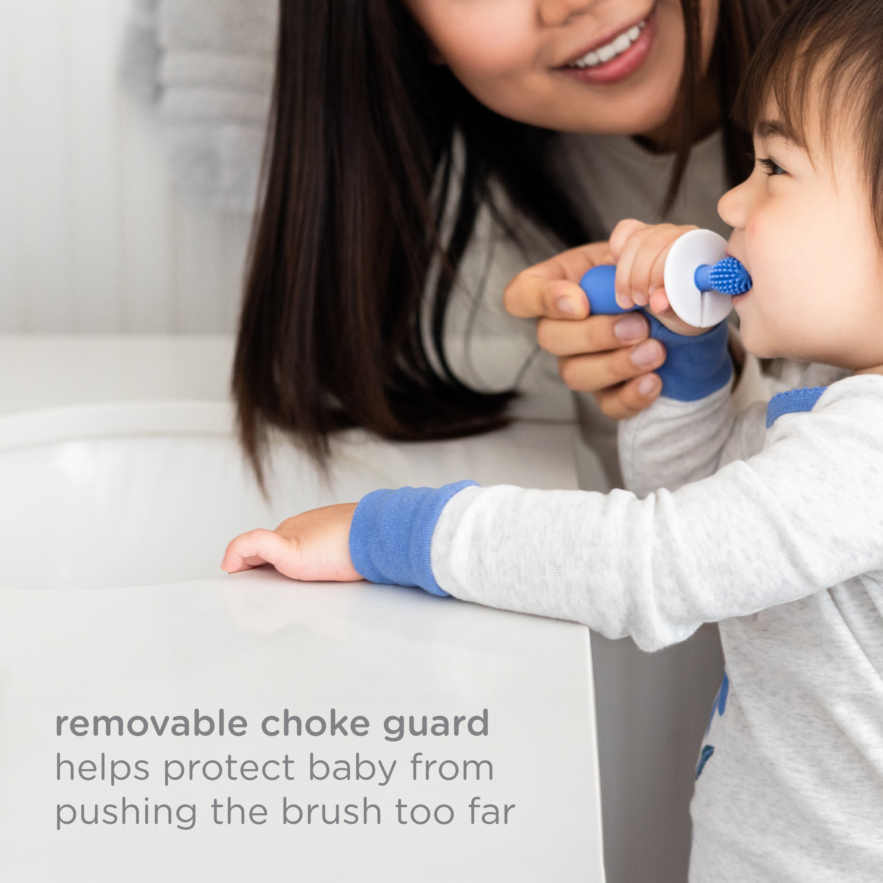 Ubbi Silicone Training Toothbrush Set with Case - Polaris