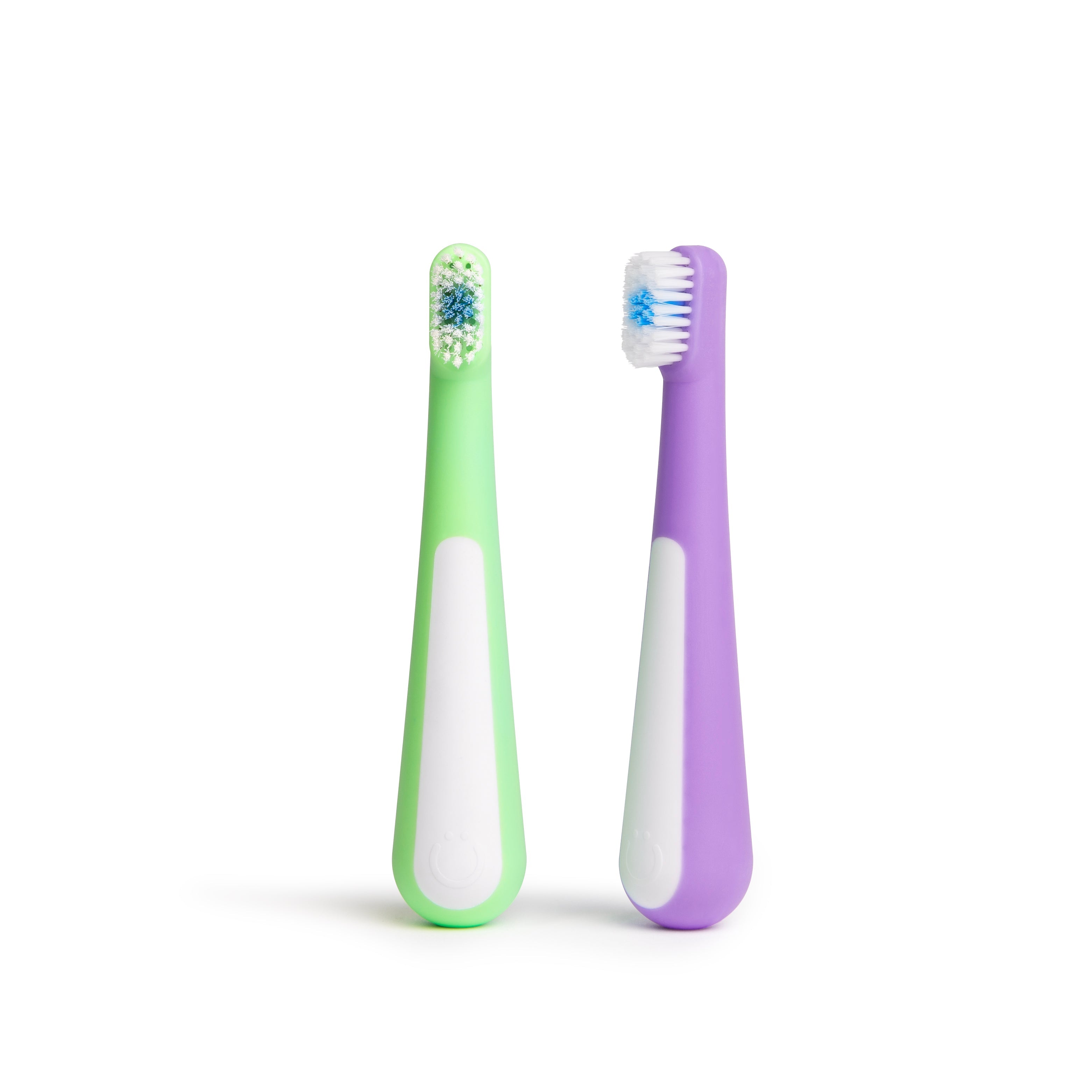 Ubbi Bristled Toddler Toothbrush 2-Pack - Smoothie + Zest