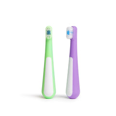 Ubbi Bristled Toddler Toothbrush 2-Pack - Smoothie + Zest