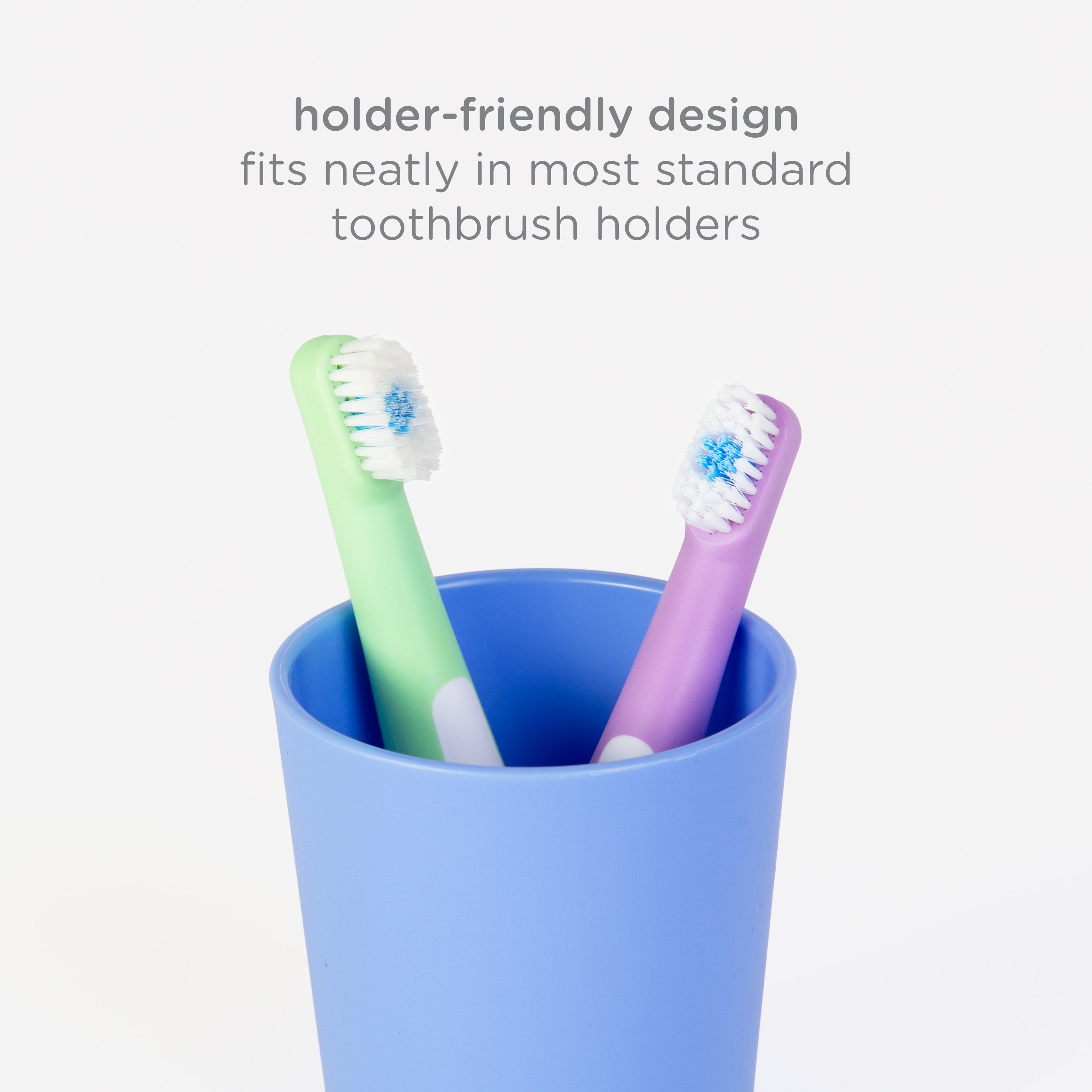 Ubbi Bristled Toddler Toothbrush 2-Pack - Smoothie + Zest