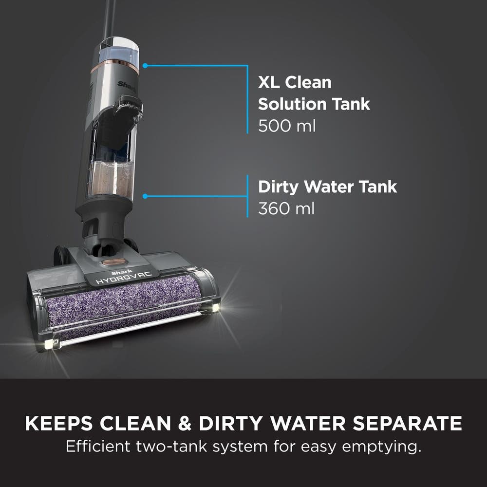 Shark HydroVac Cordless Hard Floor Cleaner WD210ME - Charcoal Grey
