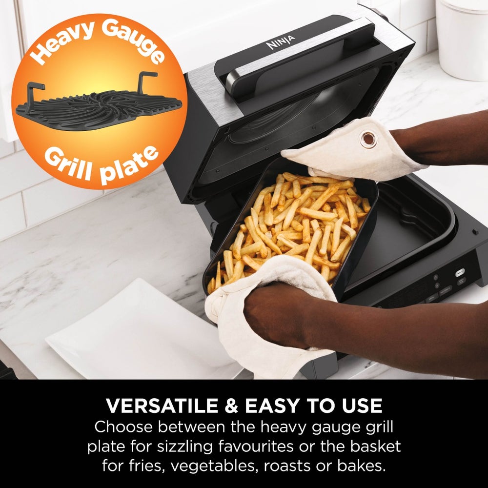 Ninja Foodi MAX 6-in-1 Health Grill & Air Fryer DG551ME - Grey