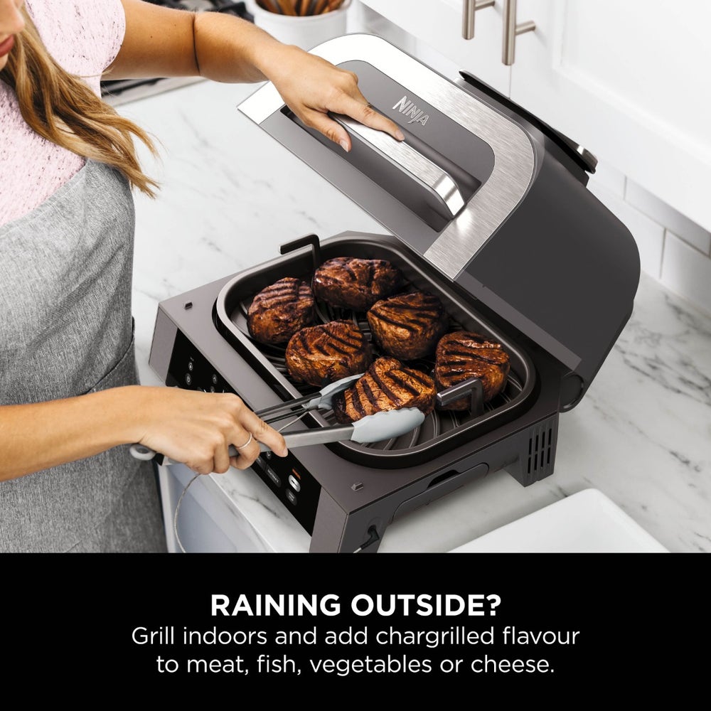 Ninja Foodi MAX 6-in-1 Health Grill & Air Fryer DG551ME - Grey