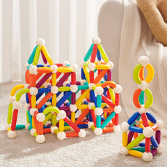 Mideer Rainbow Magnetic-Building Sticks-100pcs