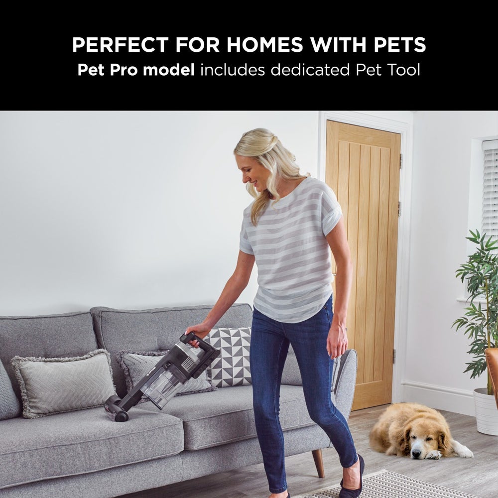 Shark Stratos Pet Pro Cordless Vacuum IZ420MET 2x Battery - Charcoal