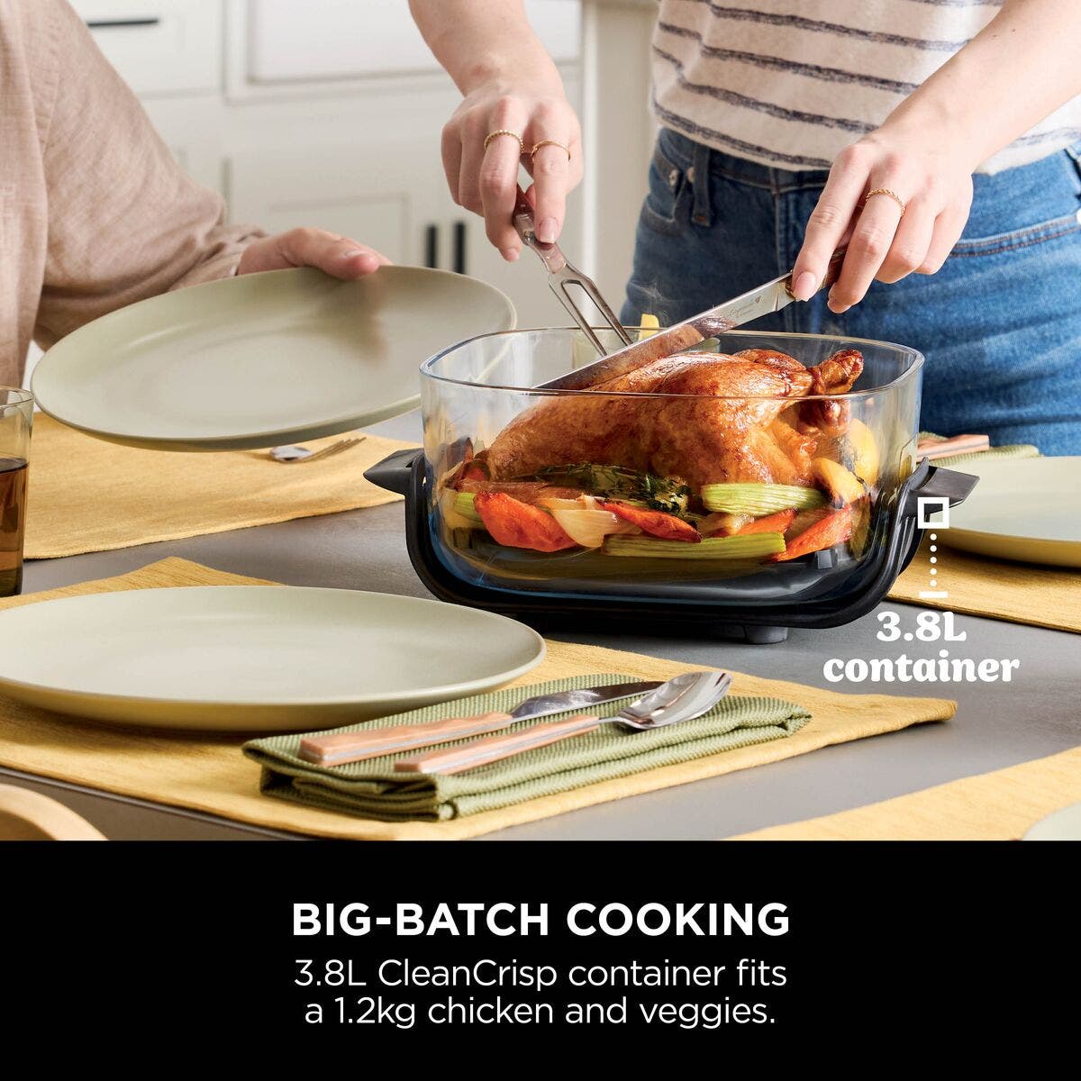 Ninja CRISPi 4-in-1 Portable Glass Air Fryer - Sage
