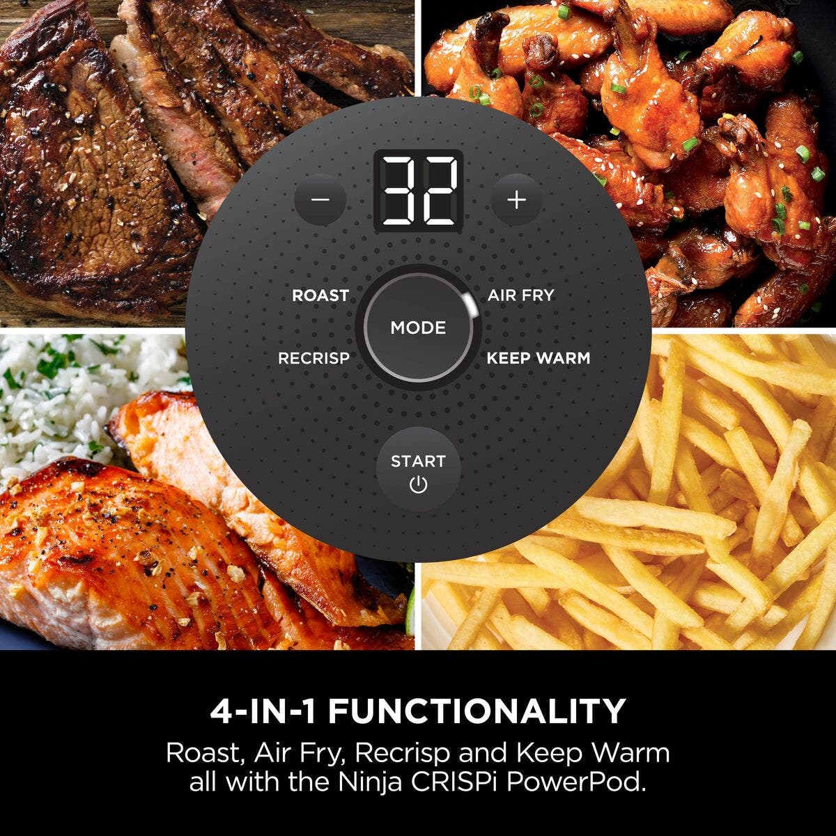Ninja CRISPi 4-in-1 Portable Glass Air Fryer - Sage