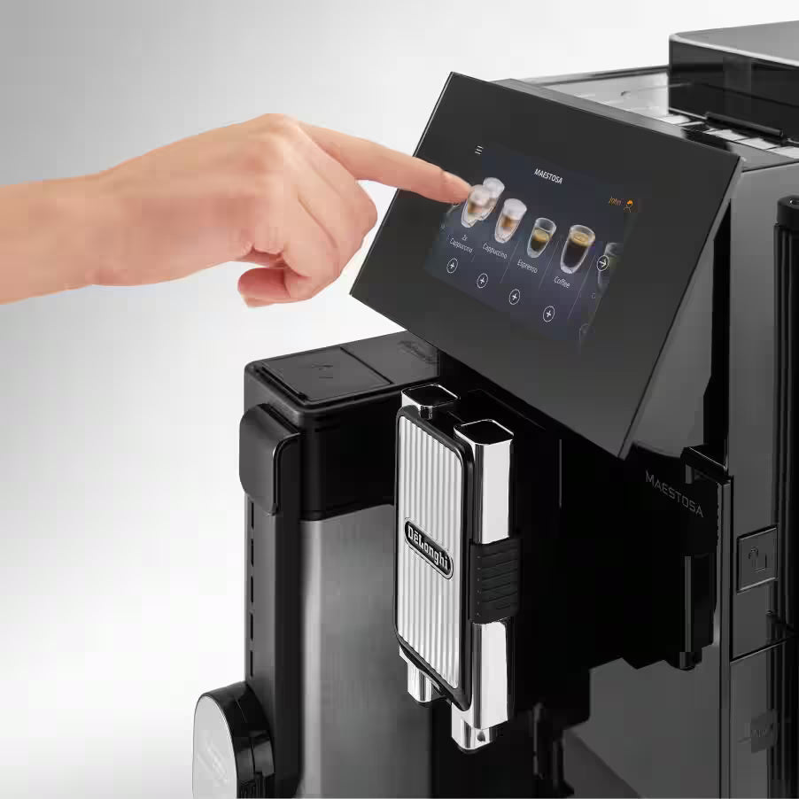 DeLonghi Maestosa Automatic  Coffee Maker with 19-Bar Pressure, Smart Touchscreen & Custom Drink Control