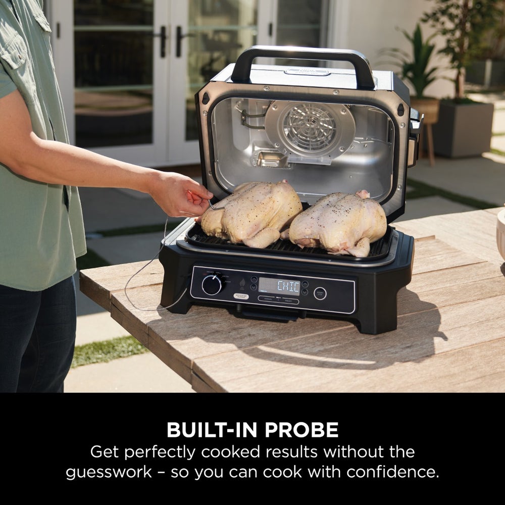 Ninja Woodfire Pro XL Electric BBQ Grill & Smoker OG850ME - Black