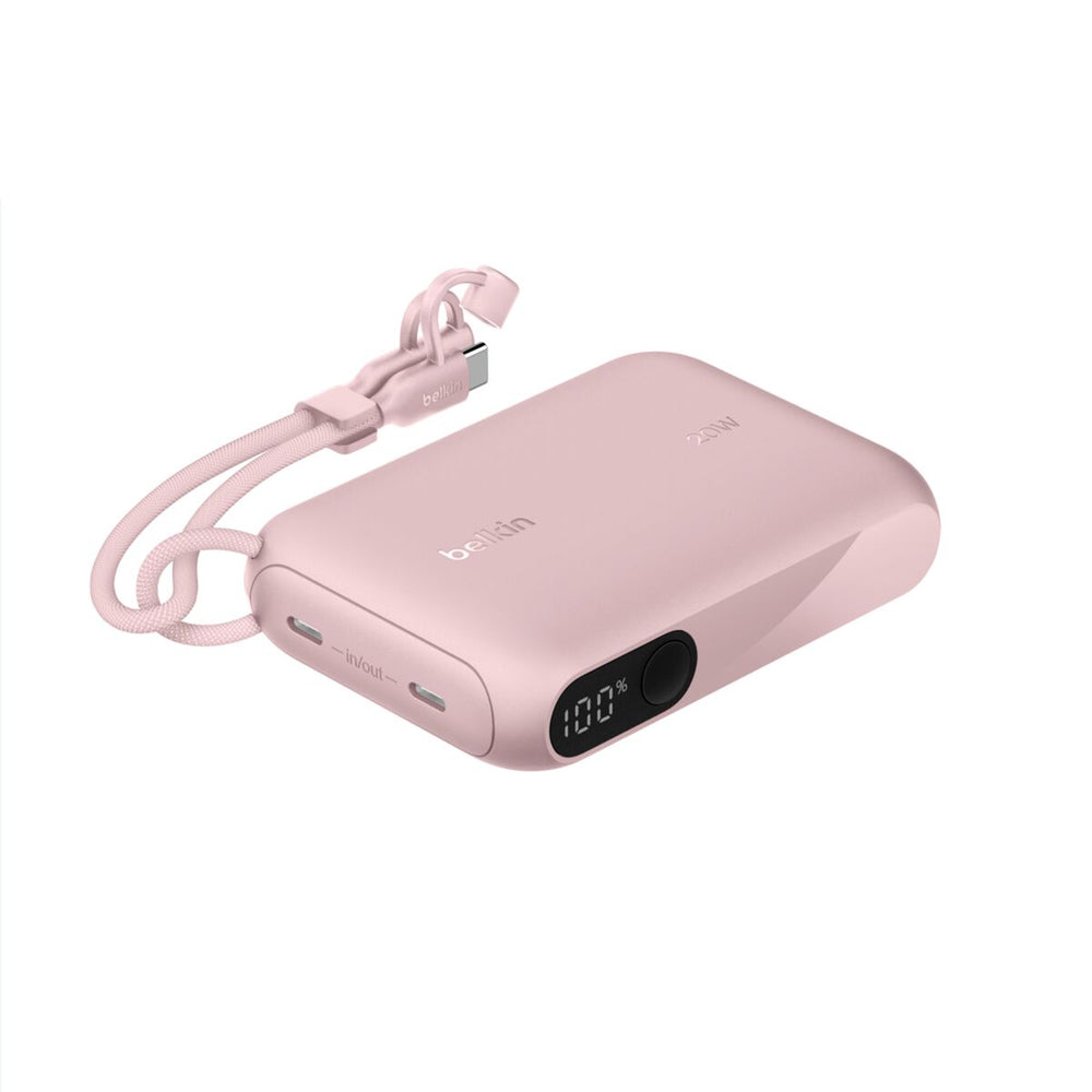 Belkin BoostCharge 10000mAh Power Bank with Display 20W PD - Pink