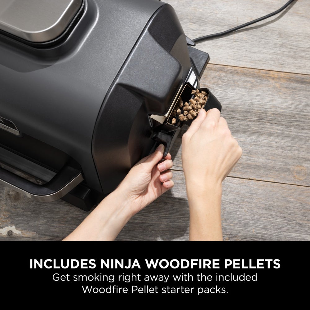 Ninja Woodfire Pro XL Electric BBQ Grill & Smoker OG850ME - Black