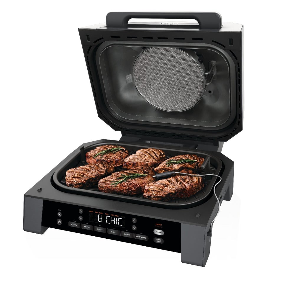 Ninja Foodi MAX 6-in-1 Health Grill & Air Fryer DG551ME - Grey