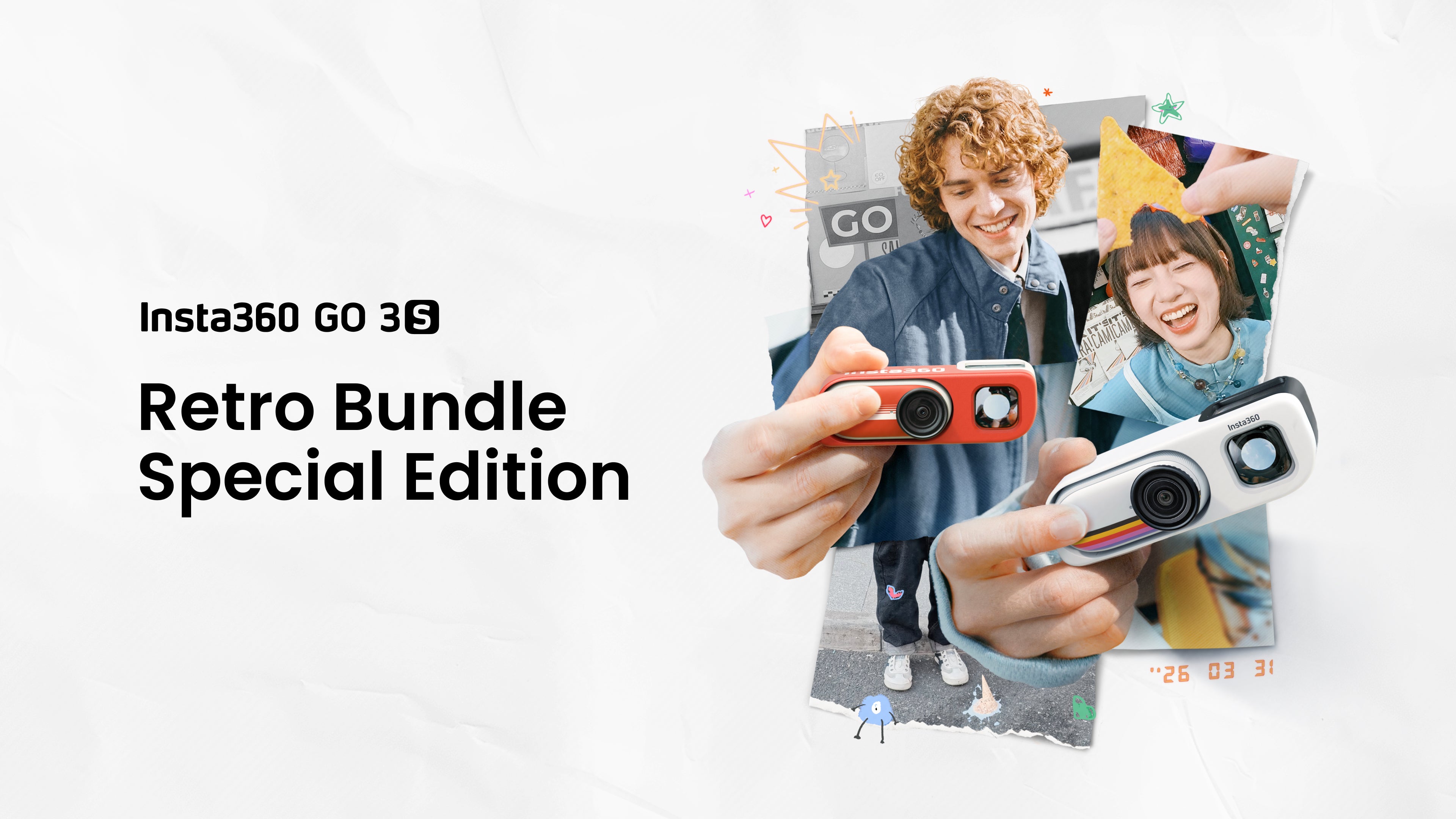 Insta360 GO 3S Retro Special Edition in Classic Red and Canvas White