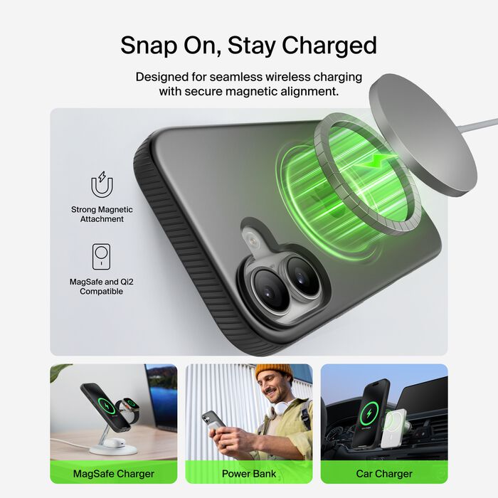 Belkin SheerForce Grip Case for iPhone 17 - Black