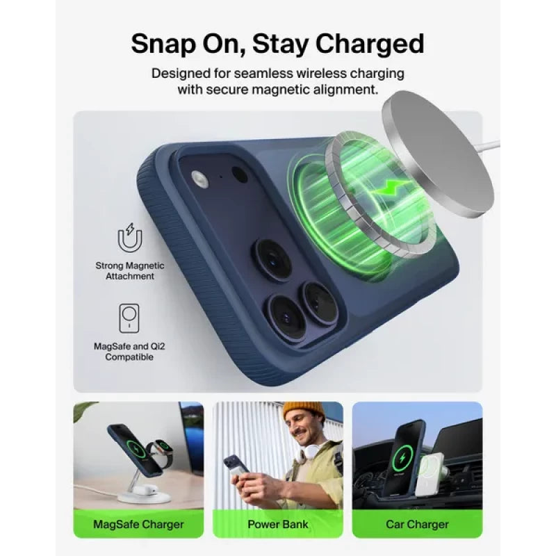 Belkin SheerForce Grip Case for iPhone 17 Pro - Navy Blue