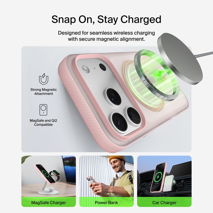 Belkin SheerForce Grip Case for iPhone 17 Pro - Pink