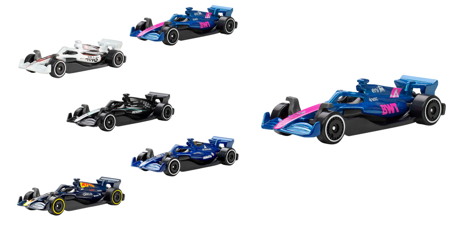 Hot Wheels F1 Race Cars 5-Pack – 1:64 Die-Cast Formula 1 Team Set