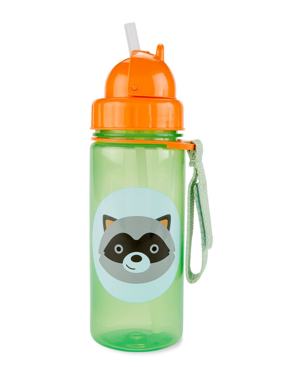 Skip Hop Zoo Straw Bottle - Raccoon detail