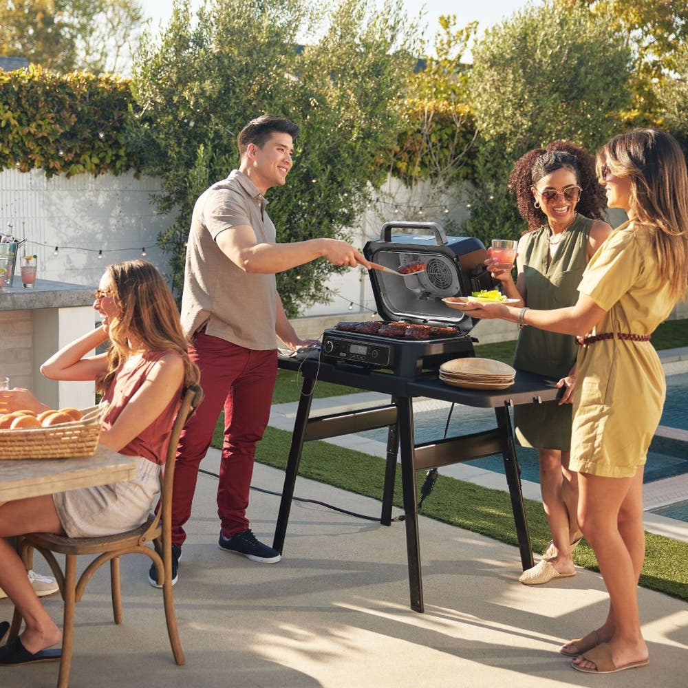 Ninja Woodfire Pro XL Electric BBQ Grill & Smoker OG850ME - Black