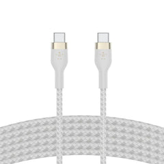 BELKIN BOOSTCHARGE PRO FLEX USB C - C BRAIDED 3M - WHITE