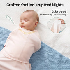 Momcozy Easy Swaddle Wrap 0-3M, 2-Pack - Pink (Bloom)