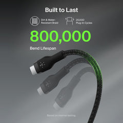 Belkin BoostCharge Pro Flex USB-C to USB-C Cable 60W 2M - Black