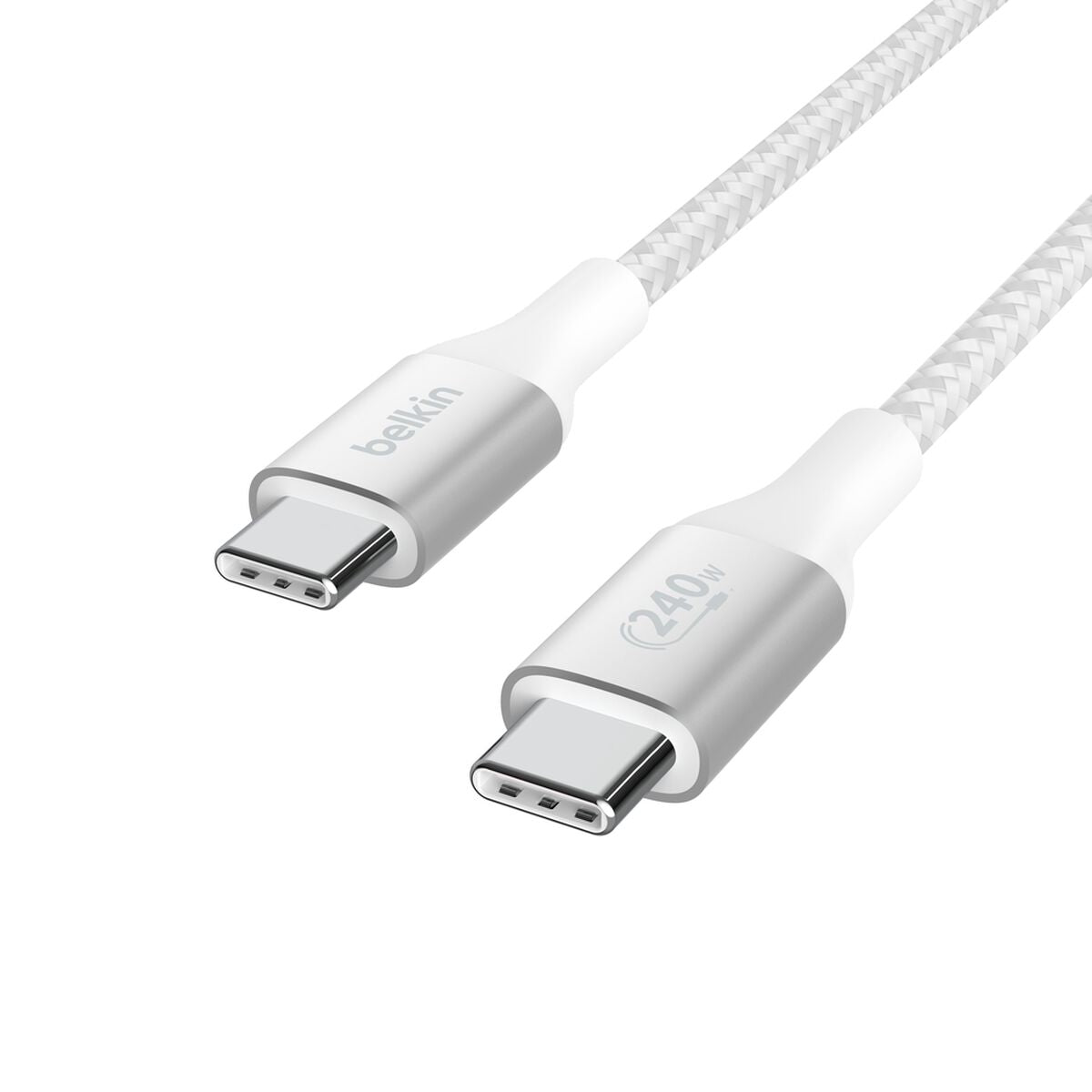 Belkin BoostCharge Braided USB-C to USB-C Cable 240W 1m - White