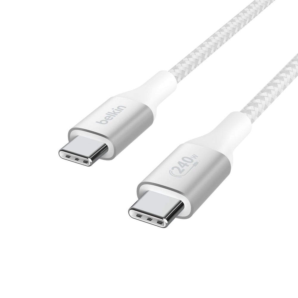 Belkin BoostCharge Braided USB-C to USB-C Cable 240W 1m - White