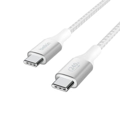 Belkin BoostCharge Braided USB-C to USB-C Cable 240W 1m - White