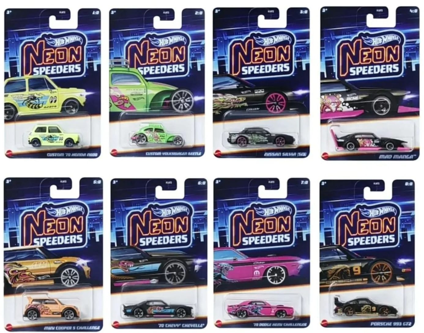 Hot Wheels Neon Speeders HLH72 – 1:64 Die-Cast Neon Race Car