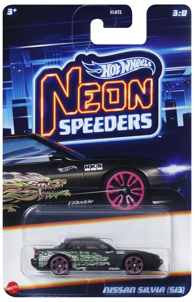 Hot Wheels Neon Speeders HLH72 – 1:64 Die-Cast Neon Race Car