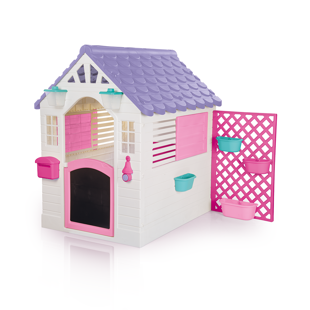 DOLU Garden Playhouse with Fence - Pink