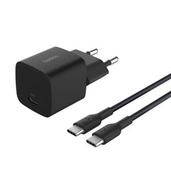 BELKIN 25W USBC PD WALL CHARGER & 1M C-C - Black