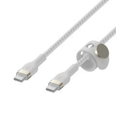BELKIN BOOSTCHARGE PRO FLEX USB C - C BRAIDED 3M - WHITE
