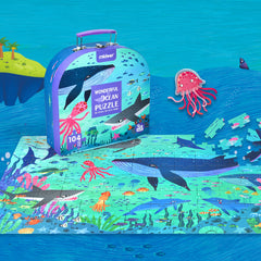 Mideer Portable Puzzle Box: Wonderful Ocean 104P
