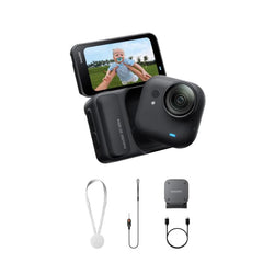 Insta360 GO Ultra Standard Bundle – Black 4K Hands-Free Camera