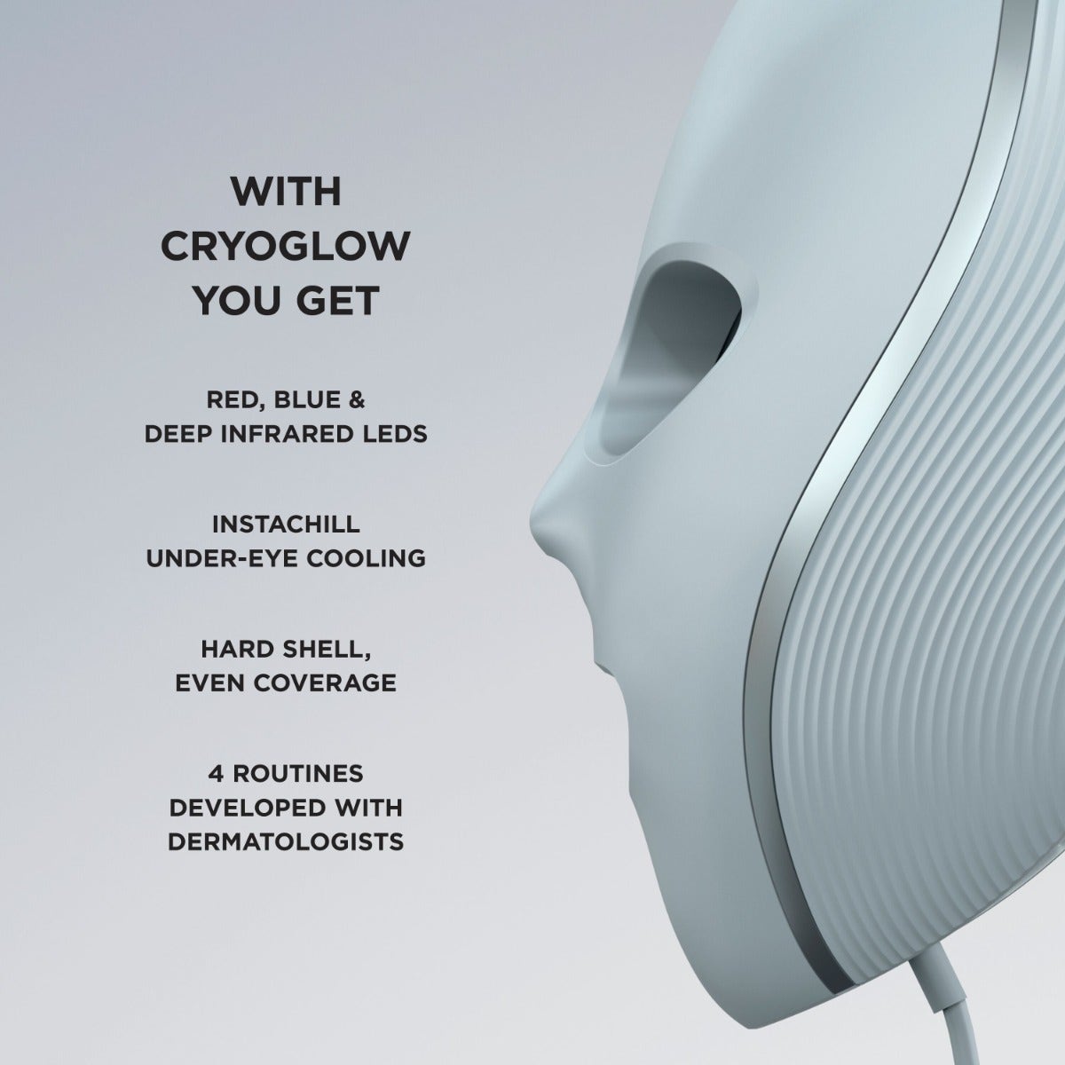Shark CryoGlow Under-Eye Cooling & LED Face Mask FW312ME - Blue Frost