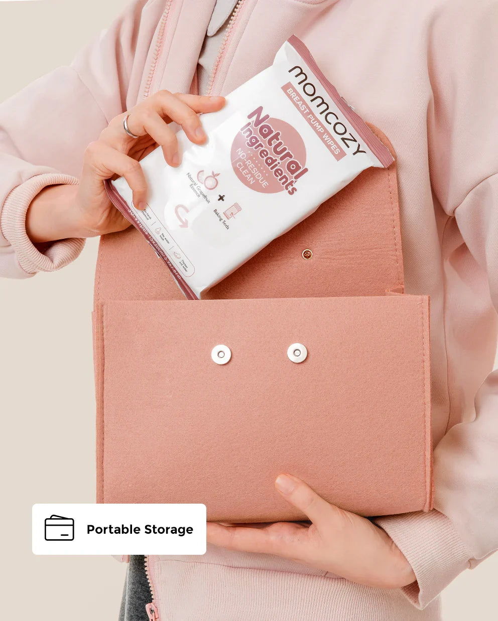 Momcozy Natural Breast Pump Wipes - 30 Count