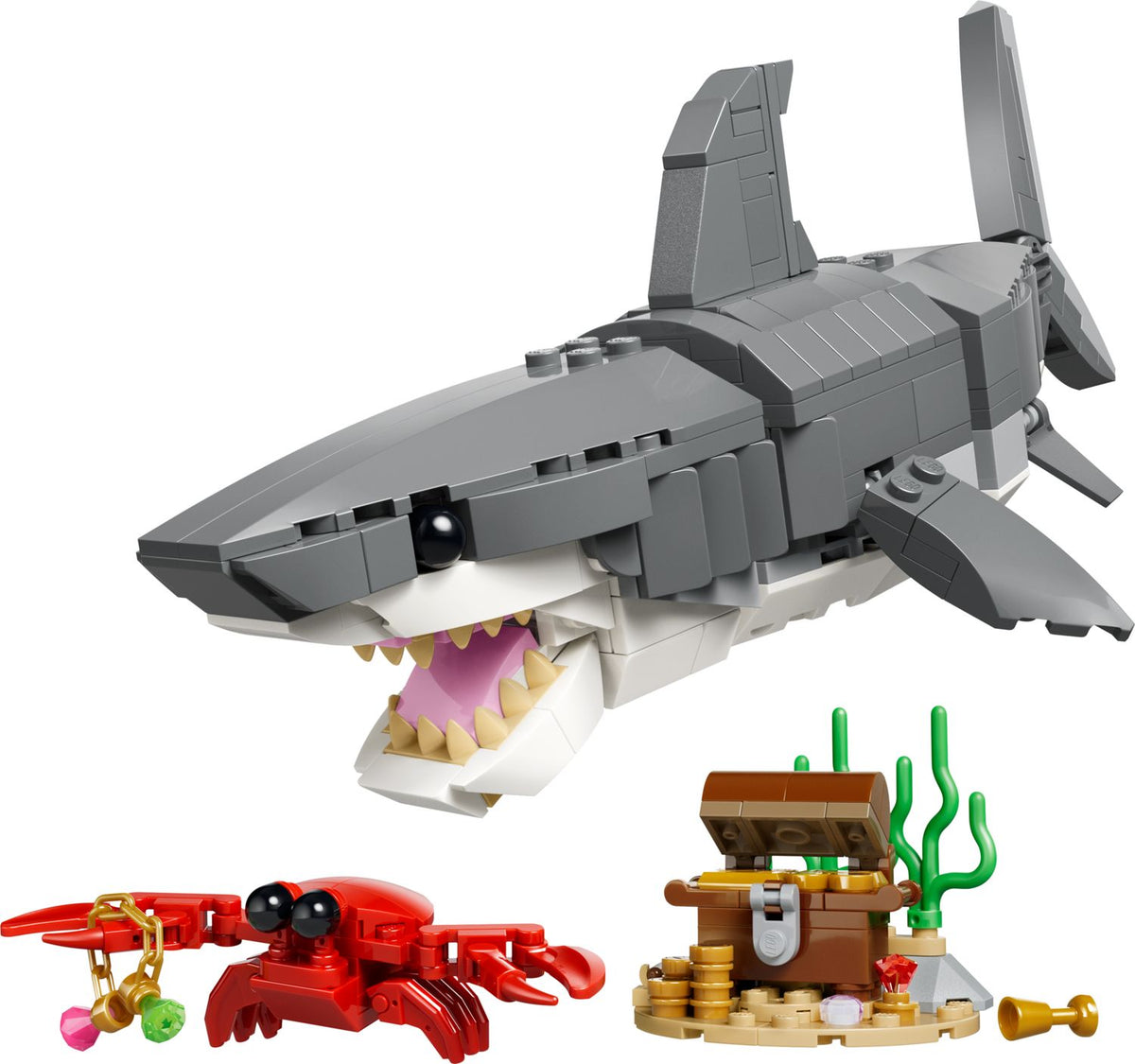 Fierce Shark with a Treasure Chest