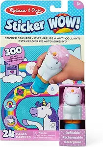 Melissa & Doug Sticker Wow!™ 24-Page Activity Pad and Sticker Stamper - Unicorn